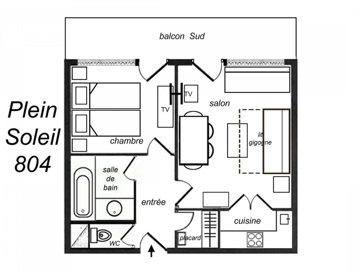 Appartement Ensoleille Avec Tv, Proche Pistes Et Commerces, Residence Plein Soleil, Les Allues - Fr-1-182-18 Meribel Bagian luar foto